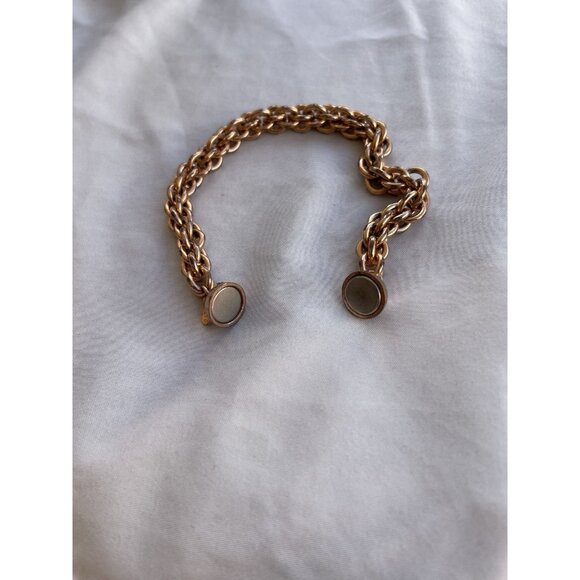 Vintage Milor Italy Bronze Link Magnetic Close Bracelet Women’s Sz 8” - Picture 7 of 10